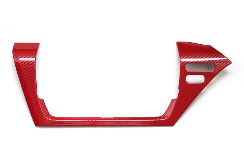 For Toyot@a for Camry 21-2022 Red ABS CarbonCenter Console Air Outlet Vents Frame n