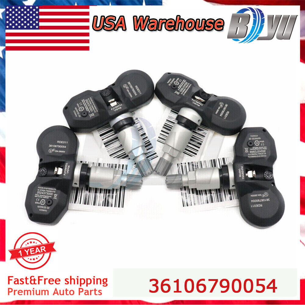 New 4pcs TIRE PRESSURE SENSOR TPMS Fits for BMW for Mini 433MHz CN 36106790054 US