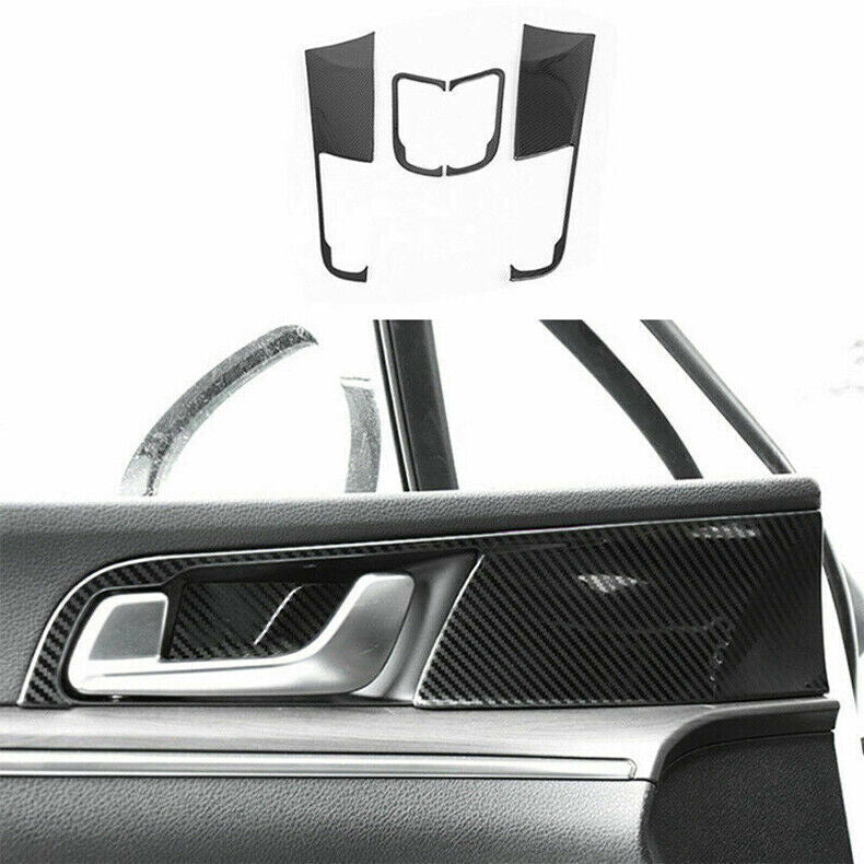 Carbon Texture for Cadillac CT5 2020-2023 2pcs Headlight Button Frame Trim ABS- v