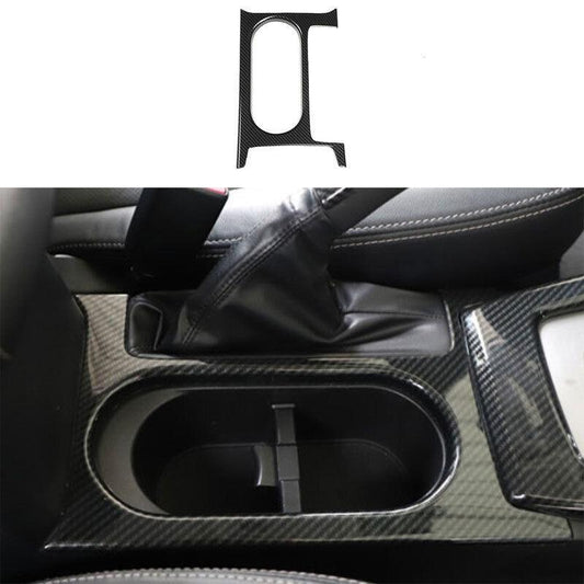 for Subaru Forester 2014-18 ABS Carbon Fiber Middle Console Water Cup Frame Trim