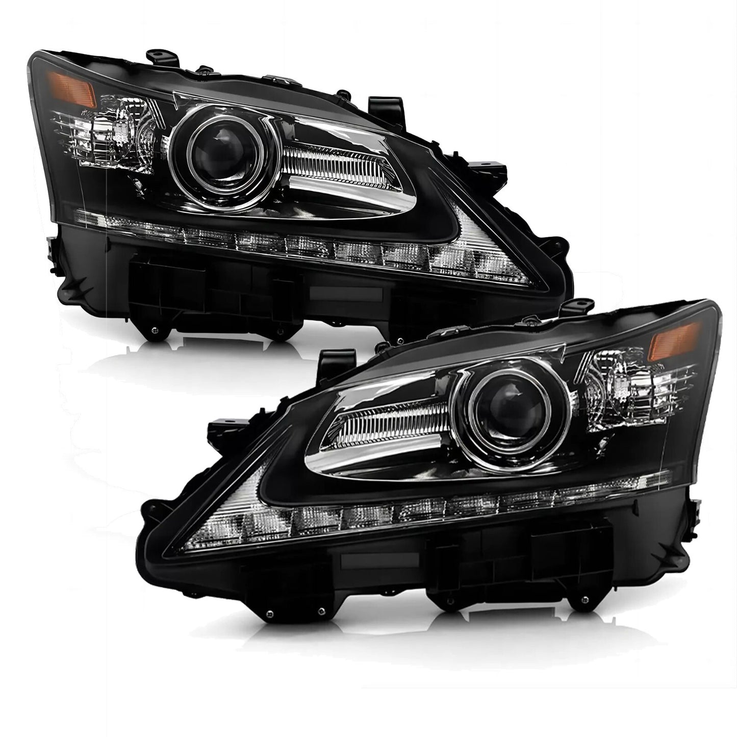 Pair For 2013-2015 for Lexus GS350 GS450h HID w/o AFS w/LED DRL Projector Headlights