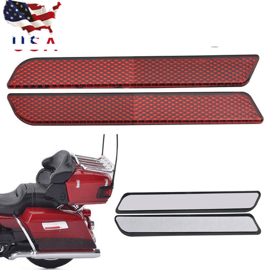 for Harley Touring FLH FLTR FLHR Hard SaddleBag Latch Insert Reflector Red Decal Q