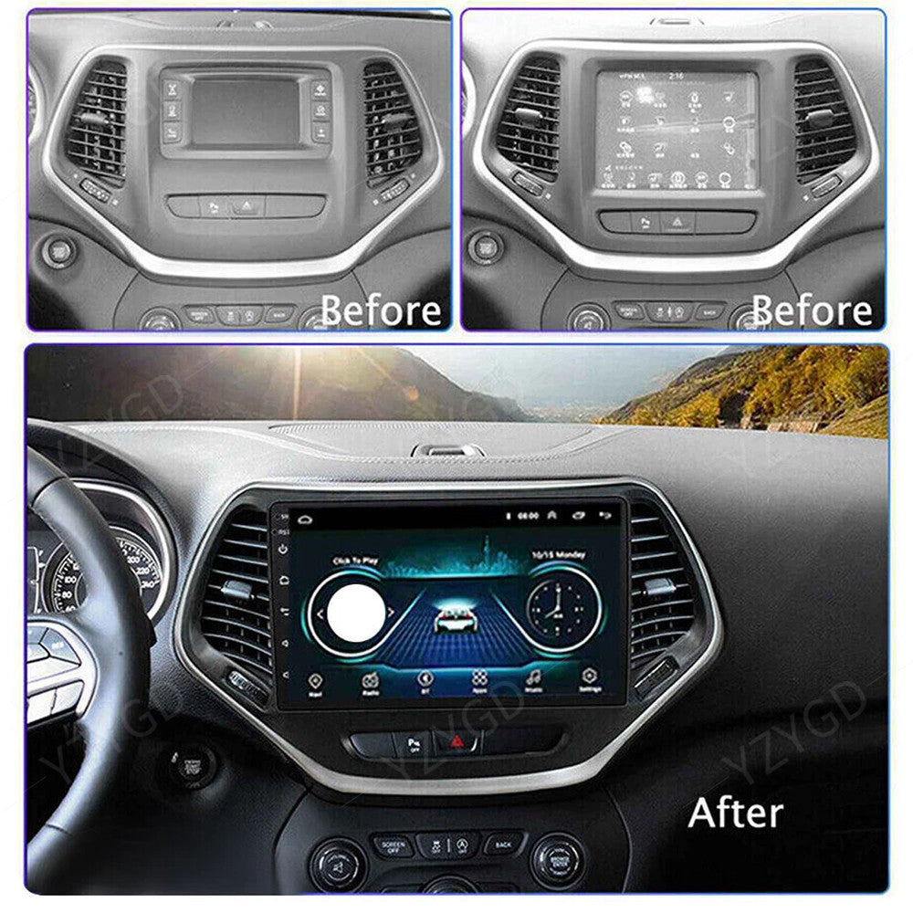 for Jeep Cherokee 2015-2018 Apply CarPlay Android Car Stereo Radio GPS Navi Wifi