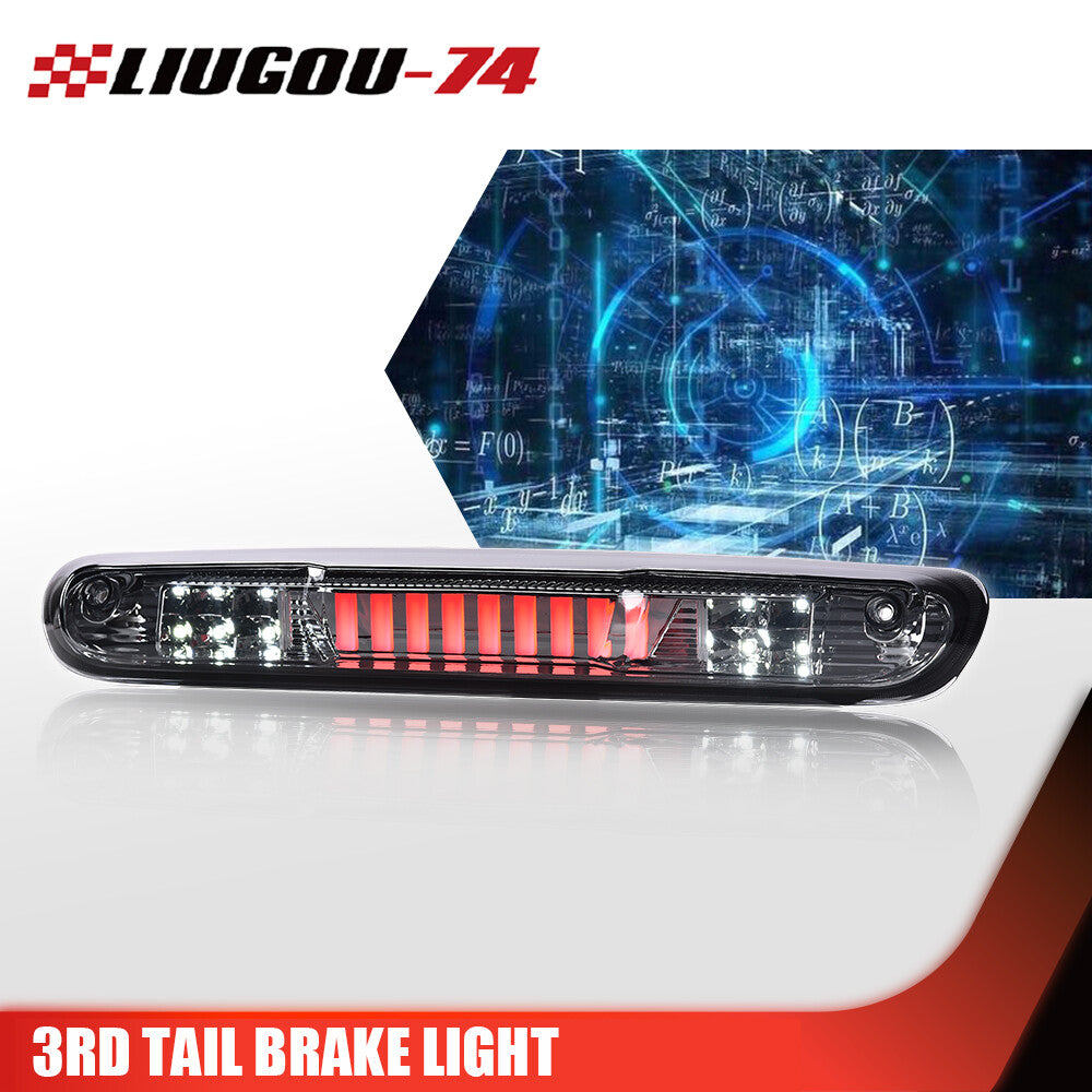 Fits 07-13 Silverado/ for Sierra 3D LED Third Tail Brake Light Cargo Light Smoke Lens - v