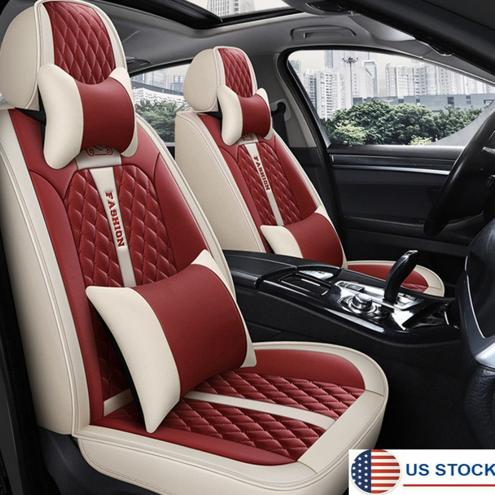 Luxury PU Leather Car for Seat Covers Front Rear For Auto Truck Van for SUV Universal Q