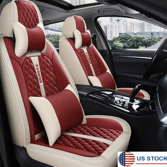 Luxury PU Leather Car for Seat Covers Front Rear For Auto Truck Van for SUV Universal Q