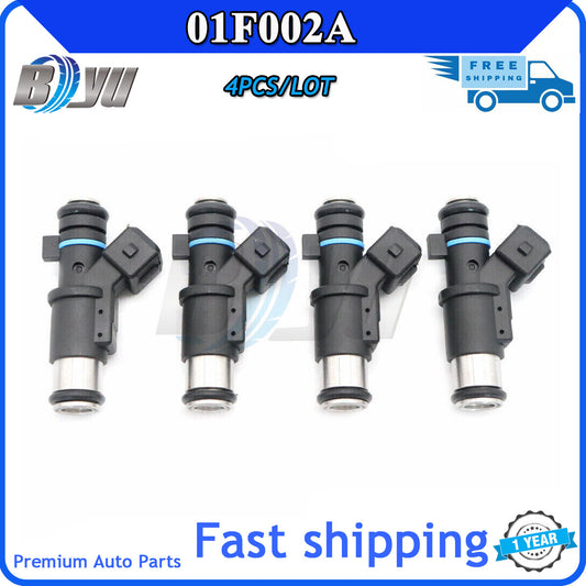 4-pack of fuel injectors 01F002A suitable for Citroën C2, for Peugeot 206, 306, 307, and for Citroën Berlingo. v