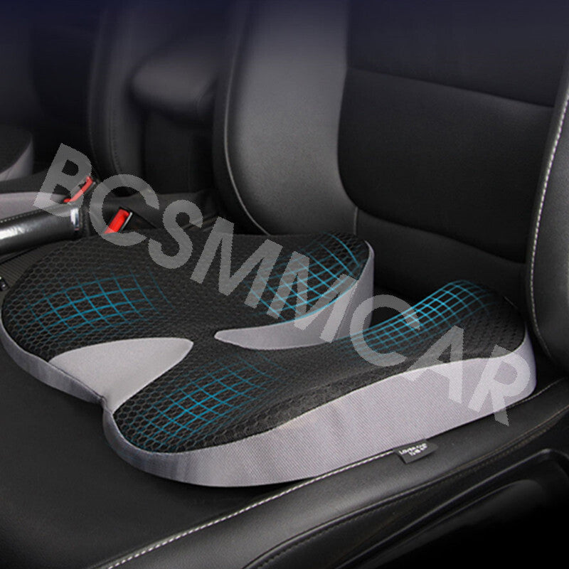 Office Chair Cushion Memory Foam Car for Seat Booster Computer Desk Lumbar Pad Gray Q