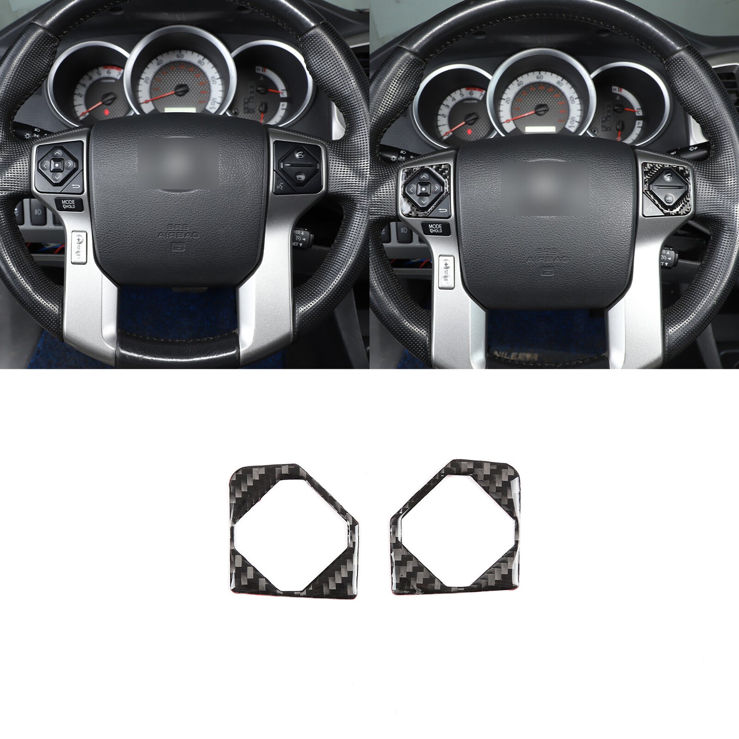 4-Pack ABS Silver Exterior Mirror Base Cover Trim for Hummer H2 2003-2009- v