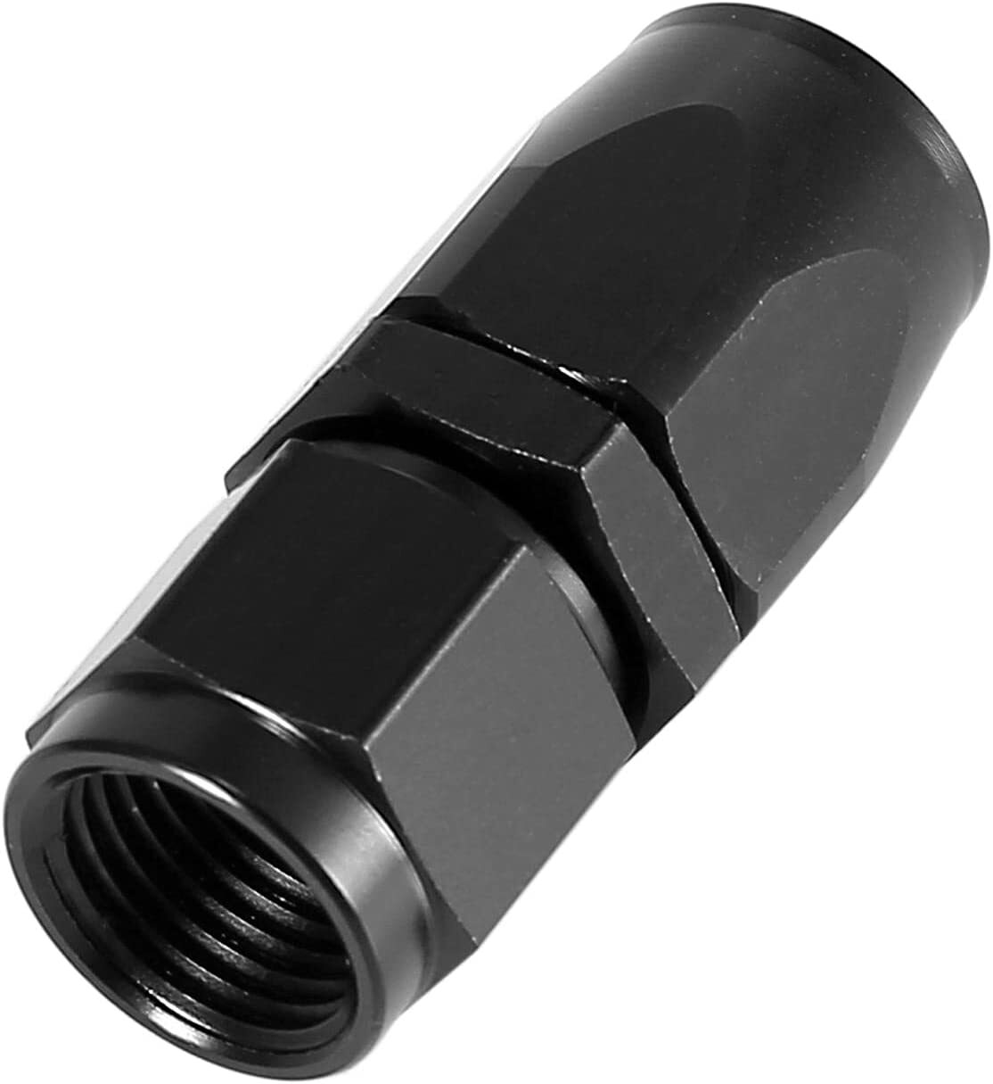 4-Piece Straight Rotary Hose Cable End Connector Adapter for Fuel AN10 10AN Black