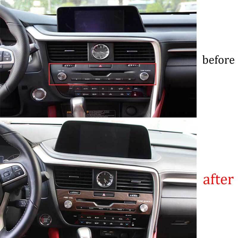 Wood Grain Central Console CD Switch Panel 1pcs for Lexus RX350 450h 2016-2019