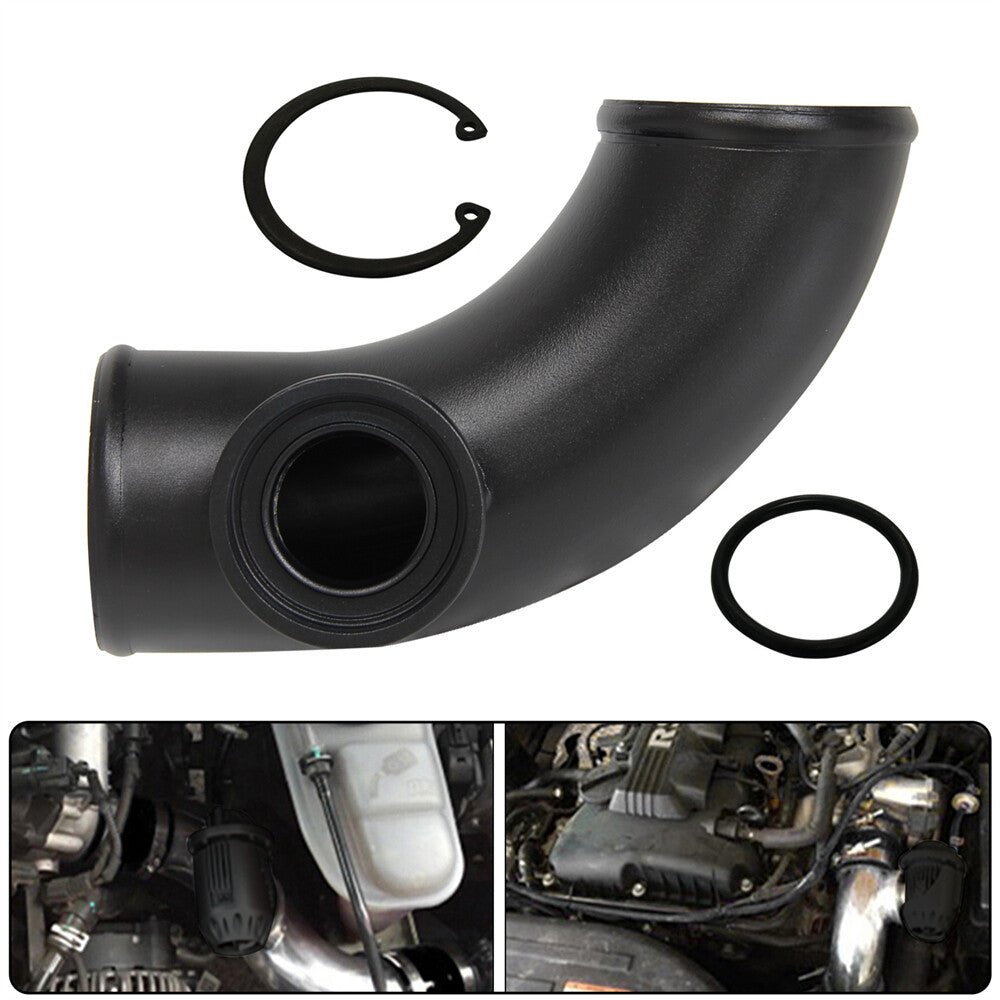 90 degree 3 76mm SSQV SQV Blow Off Valve Adapter BOV Turbo Aluminum Pipe BK