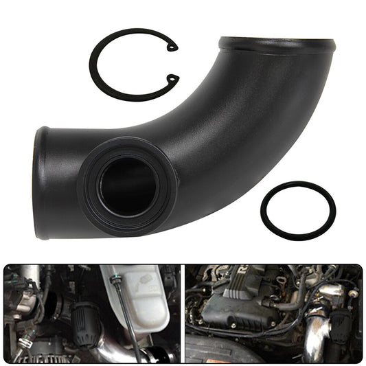 90 degree 3 76mm SSQV SQV Blow Off Valve Adapter BOV Turbo Aluminum Pipe BK