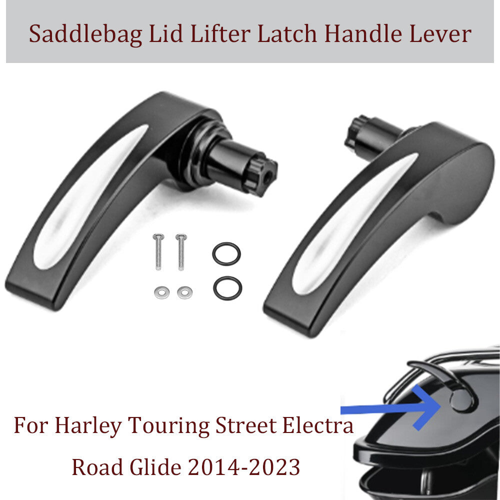 A pair of saddlebag cover lifter latch handle levers for Harley Electra Glide Road King- n