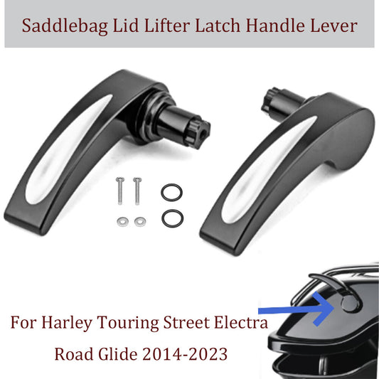 A pair of saddlebag cover lifter latch handle levers for Harley Electra Glide Road King- n