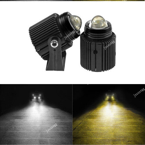 2pcs For Motorcycles Cars Trucks Boat LED Dual High Low Beam Headlight Spotlight