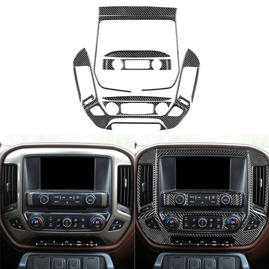 Carbon Fiber Rear Center Cup Holder Cover Trim for Lincoln for Navigator 2007-2014 v