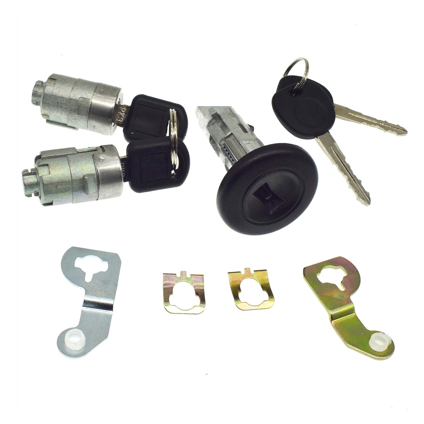 Ignition Lock Cylinder, Key and Clip Kit for for GMC Silverado Tahoe - v