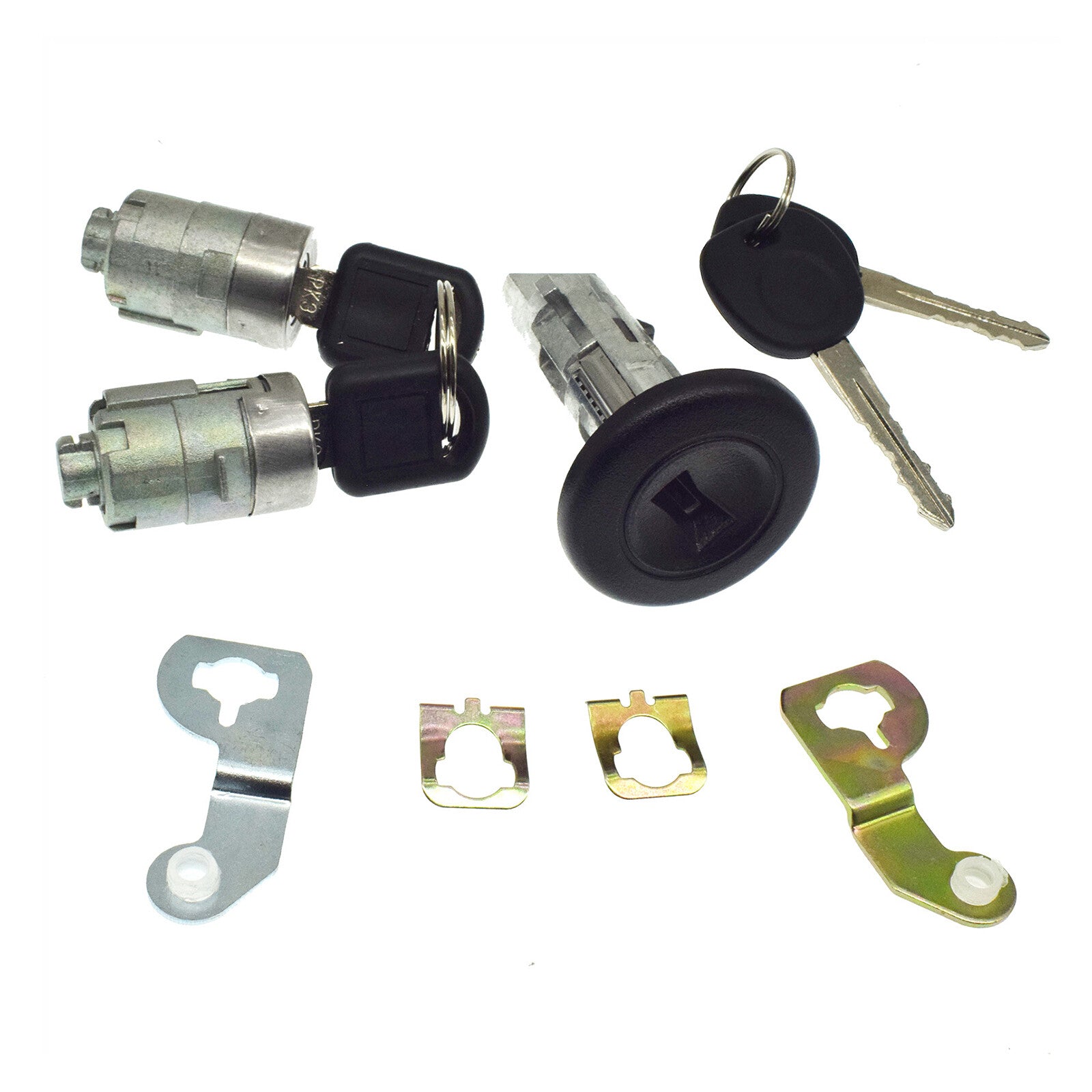 Ignition Lock Cylinder, Key and Clip Kit for for GMC Silverado Tahoe - v