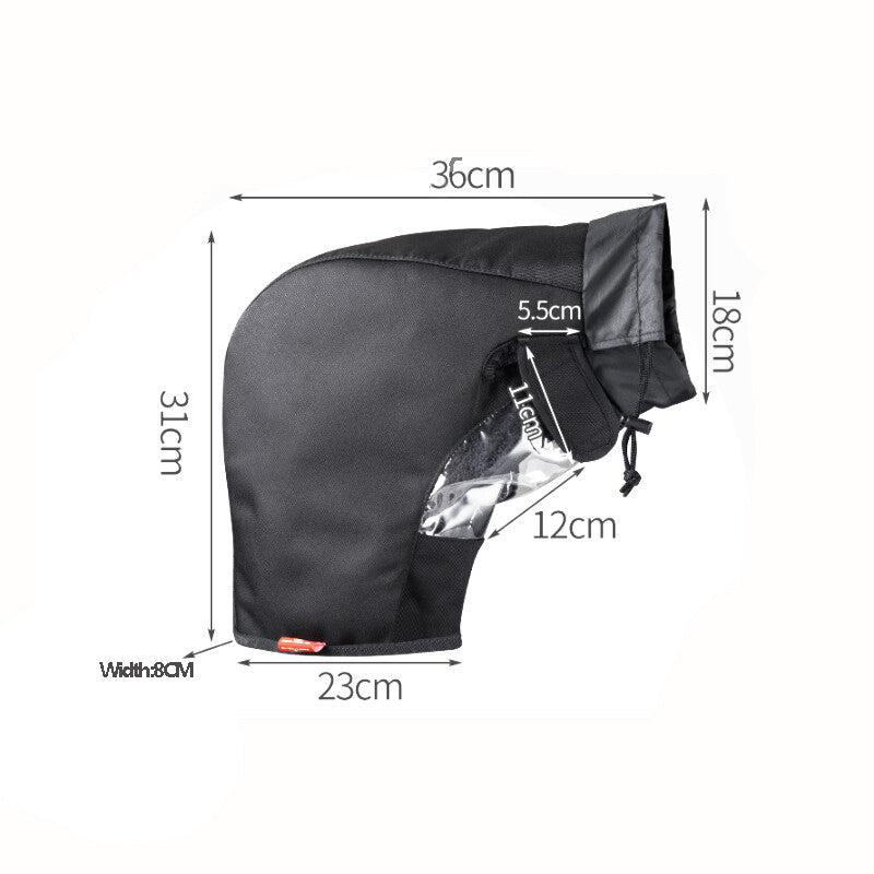 Waterproof motorcycle handlebar gloves, snowmobile bike all-terrain vehicle gloves, hand fur covers - n