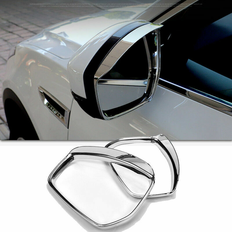 for Jaguar F-PACE 2016-2020 Chrome Rearview Mirror Rain Eyebrow Frame Cover Trim