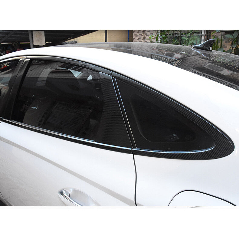 for Hyundai Sonata 2020-23 Carbon Fiber Car Window Sill Molding Strip Cover Trim