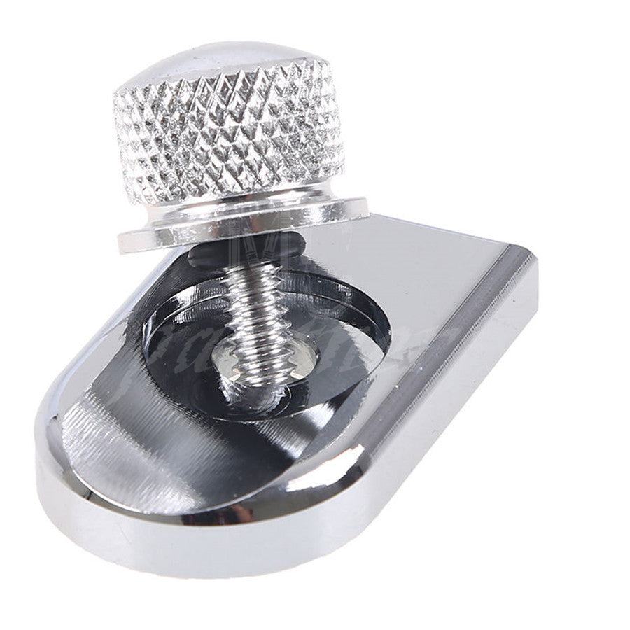 Chrome for Seat Bolt Tab Screw Mount Knob Cover for Harley FXD FLH FLS XL Touring
