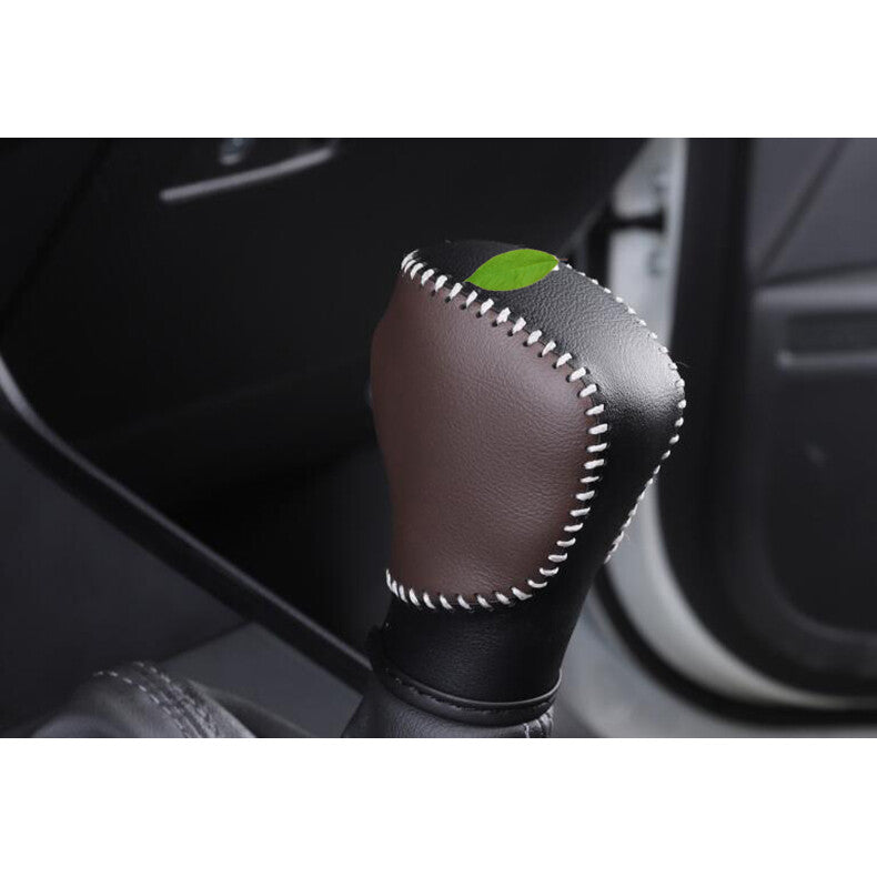 for Honda CR-V 2023-2024 Brown Hand sewn leather Gear Shift Knob Cover trim
