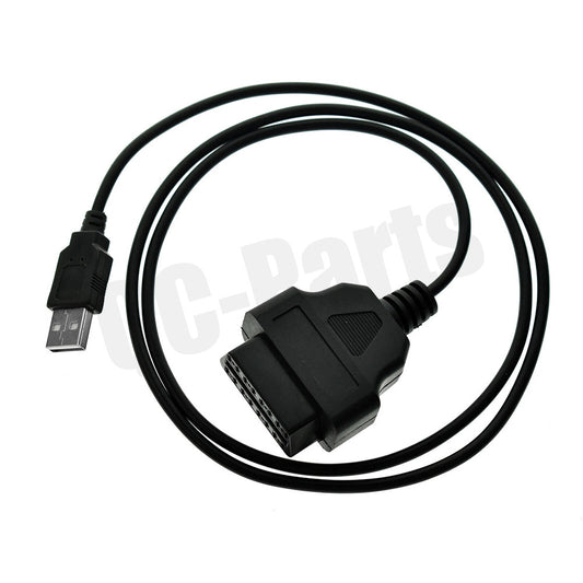 1X 16Pin OBD2 To USB Port Charger Adapter Cable Connector Diagnostic Tool Q