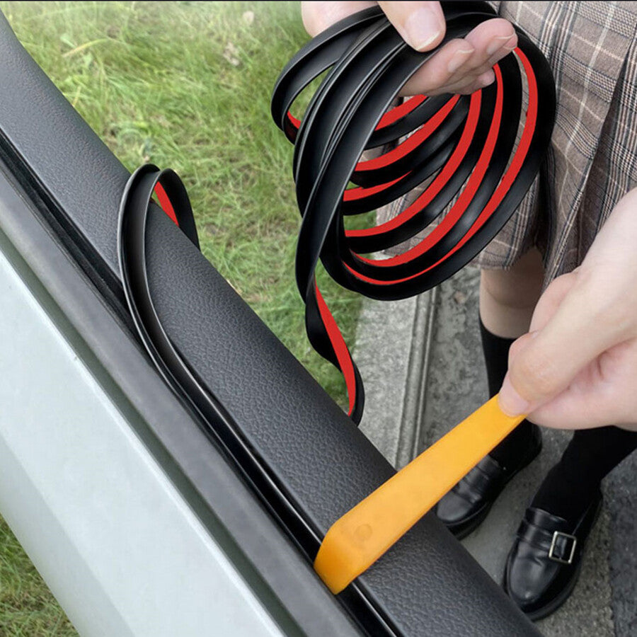 2-meter automotive side window trim edge molding V-shaped rubber wind vane sealing strip - n
