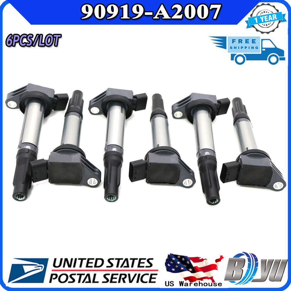 Six brand new ignition coils for Toyota for Camry , for Avalon , Rav4, for Sienna , Venza 3.5L 90919A2007.