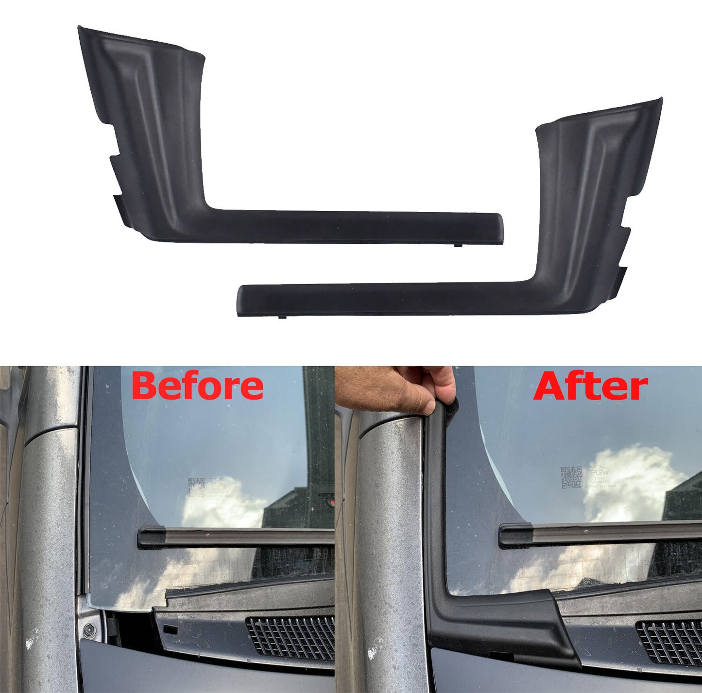 2x for Toyota Yaris 2012-2014 Front Windshield Wiper Side Cowl Cover Trim Set