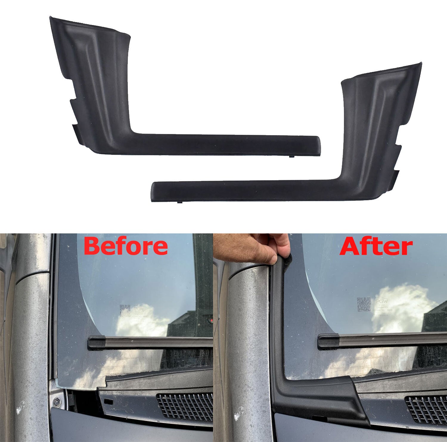 2x for Toyota Yaris 2012-2014 Front Windshield Wiper Side Cowl Cover Trim Set