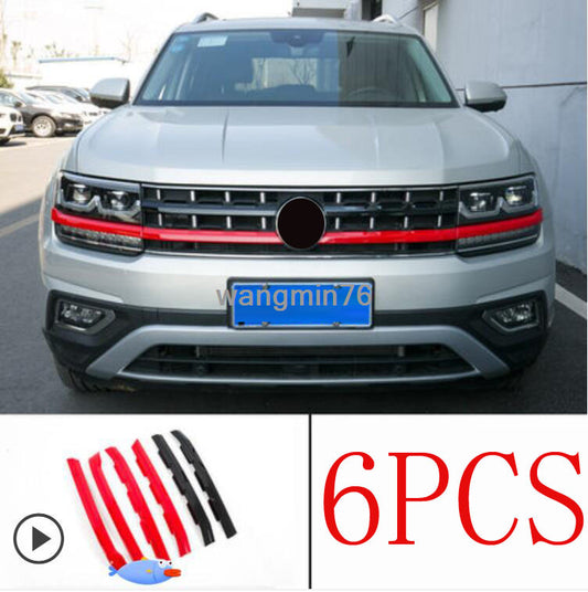 for Volkswagen Atlas 18-2020 Front Center Grille Grill Mesh Strip Cover Trim 6X