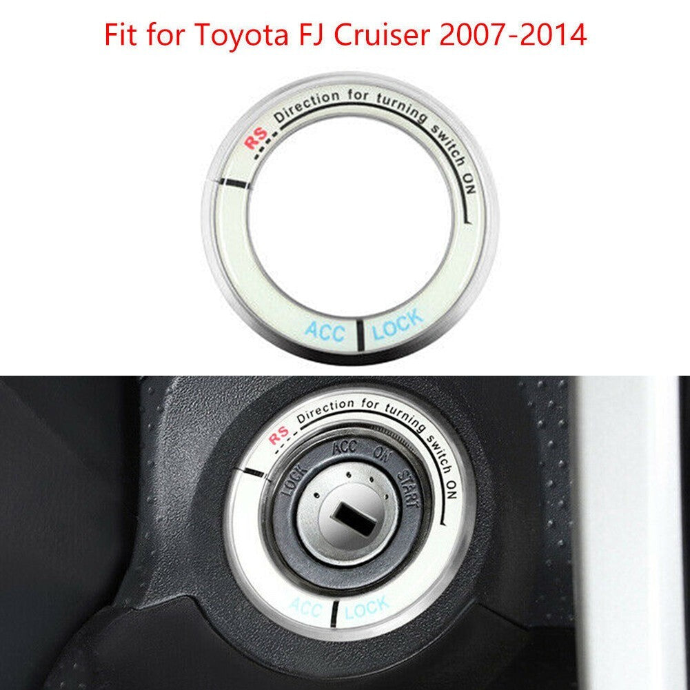 for Toyota FJ Cruiser 07-2014 Silver Aluminum Ignition Switch Start Button Frame