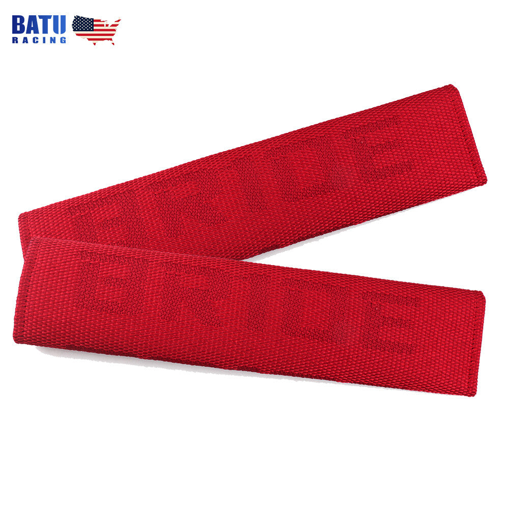 1Pair BRIDE Red for Seat Belt Cover Shoulder Pads Fabric Racing for Seat Material