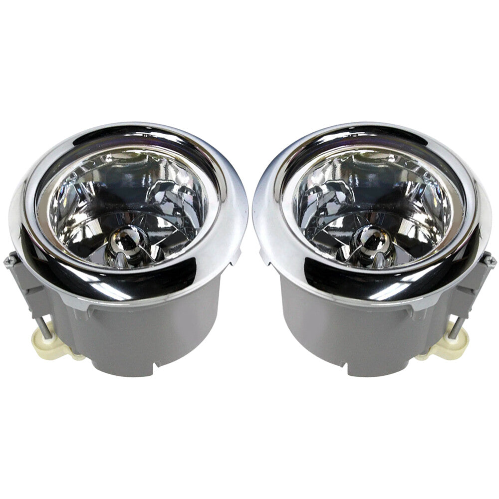 2Pcs For Santa Fe 2001-06 Left+Right Front Bumper Fog Light Chrome Replacement