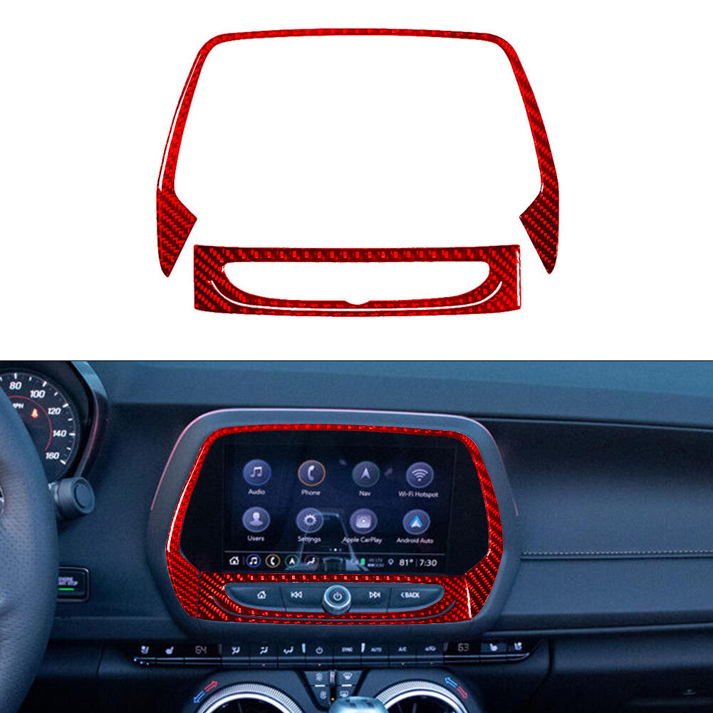 Interior Central AC Lower Frame Carbon Fiber Trim for Mazda MX-5 Miata 2016-2020 v
