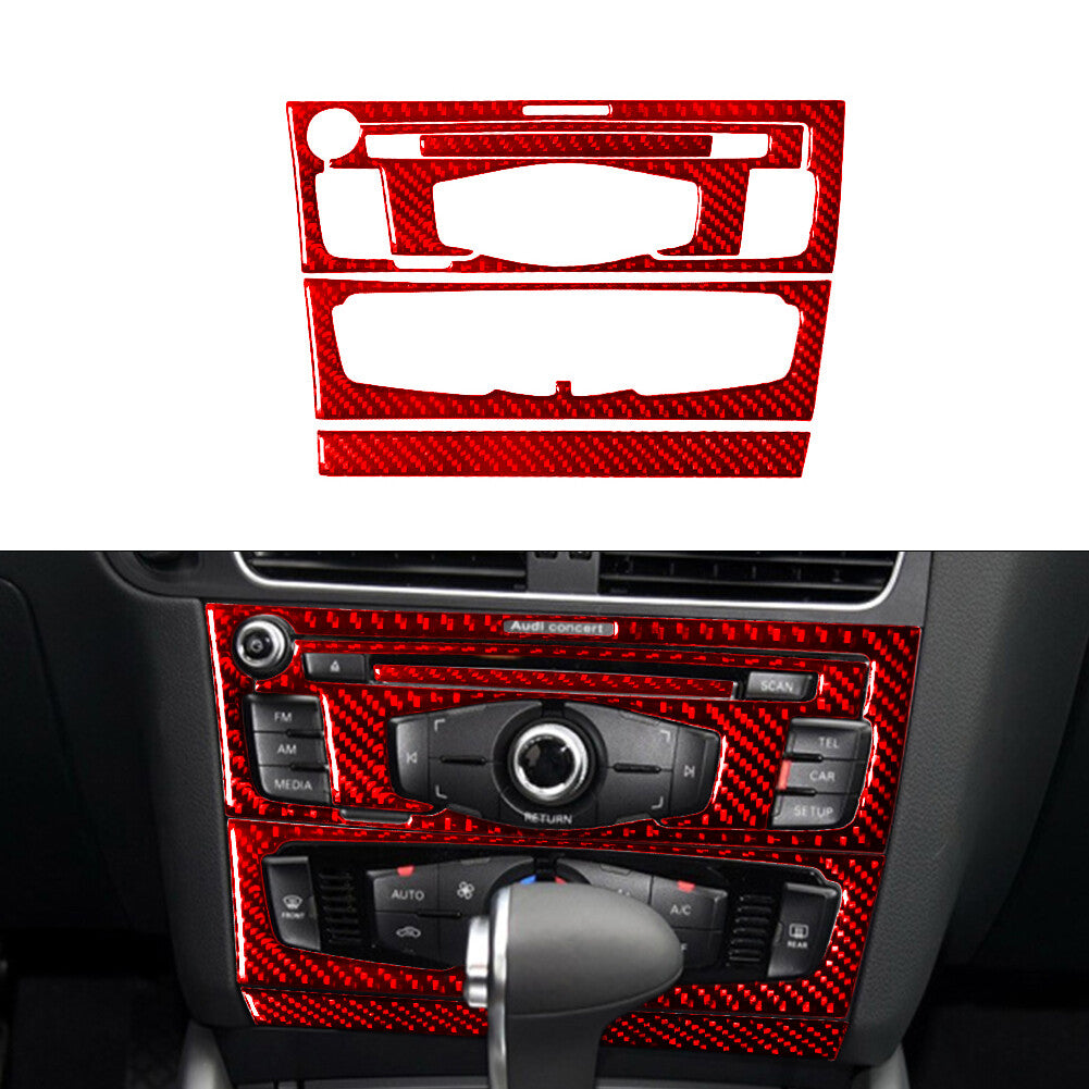 Red Carbon Fiber Gear Shift Outer Frame Cover for Jaguar F-PACE XE XF 2016-2020 v