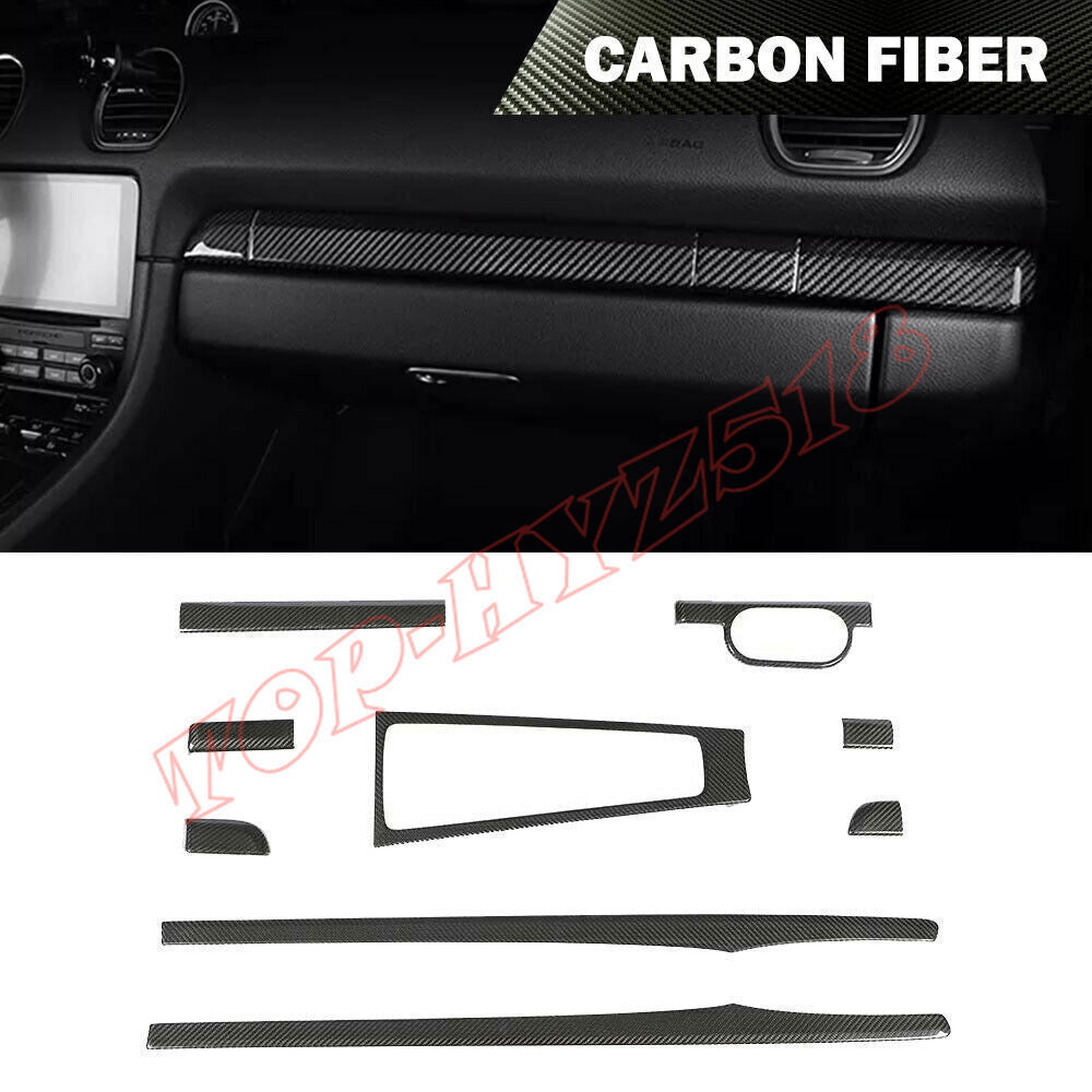 9P Real Carbon Console Interior Trim Fit For 991 981 718 Cayma B n