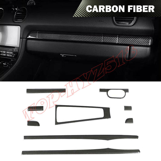 9P Real Carbon Console Interior Trim Fit For 991 981 718 Cayma B n