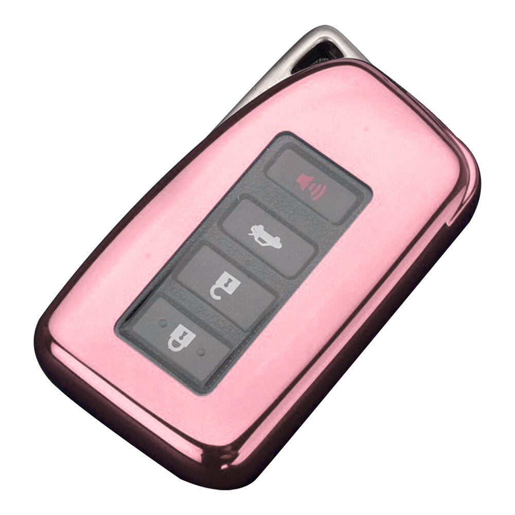 Chrome Pink TPU Key Fob Cover Fit for Lexus for ES RX IS GS LX NX RC