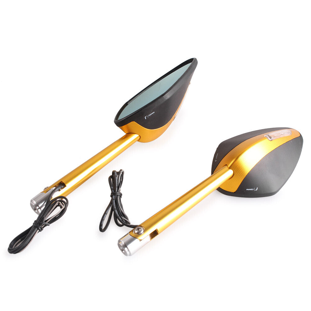 Rear View Rearview Side Mirrors w/ LED Universal Fit Fit Benelli Fit for BMW Q