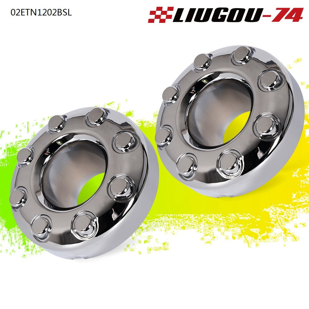 Fits 2005-18 for F350 2-Way 4x4 Open Front Wheel for CHRome Center Hub Caps 2 pcs - v