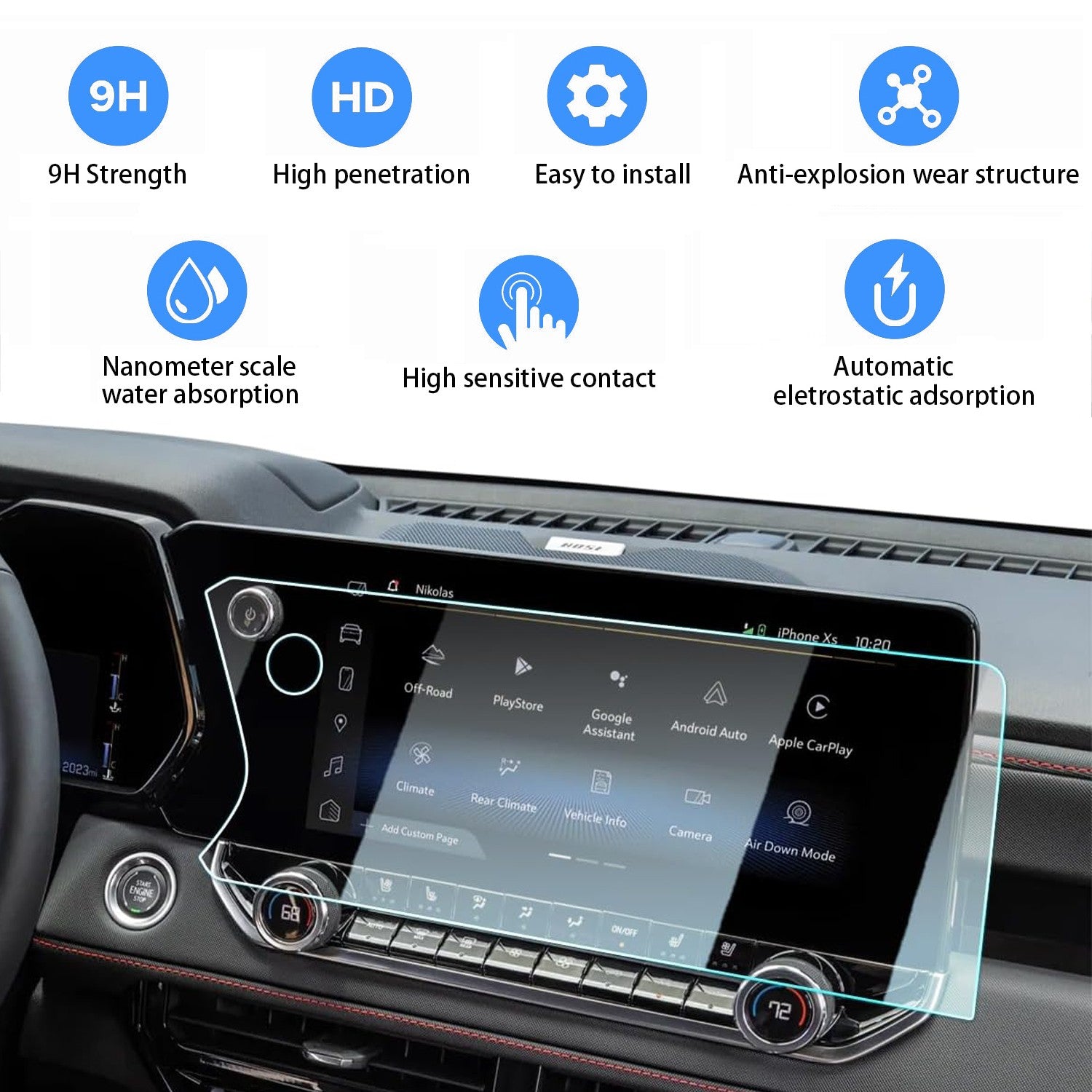 For 2023-2025 for GMC for Canyon 11.3inches Car Touch Screen Protector Tempered Glass