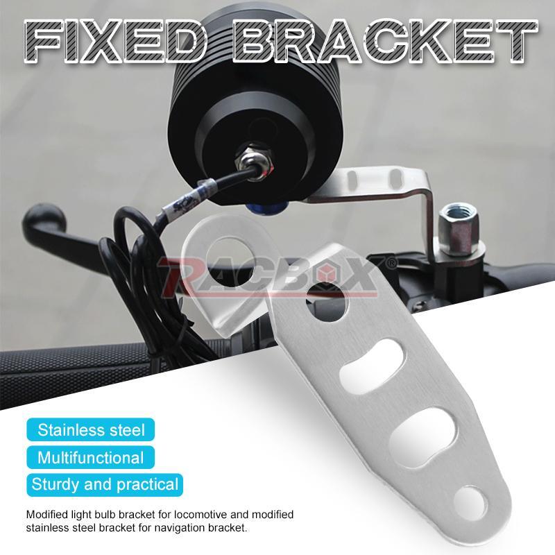 Pair Motorcycle Headlight Spot Light Driving Turn Signal Fog Bracket Mount Clamp