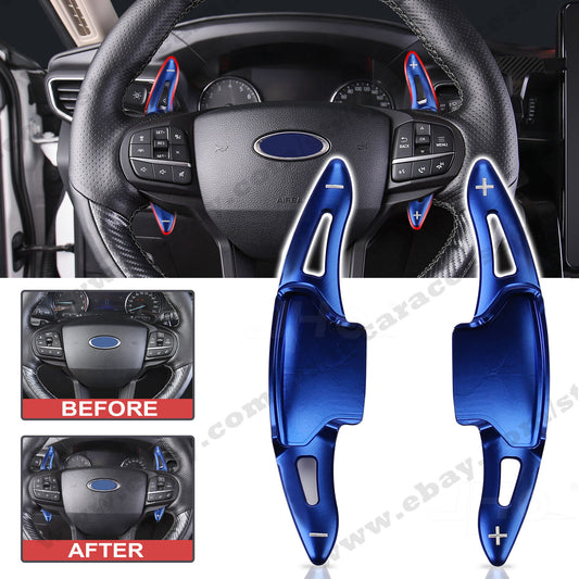Blue Steering Wheel Shift Shifter Extension Paddle for Ford Explorer 2020 2021