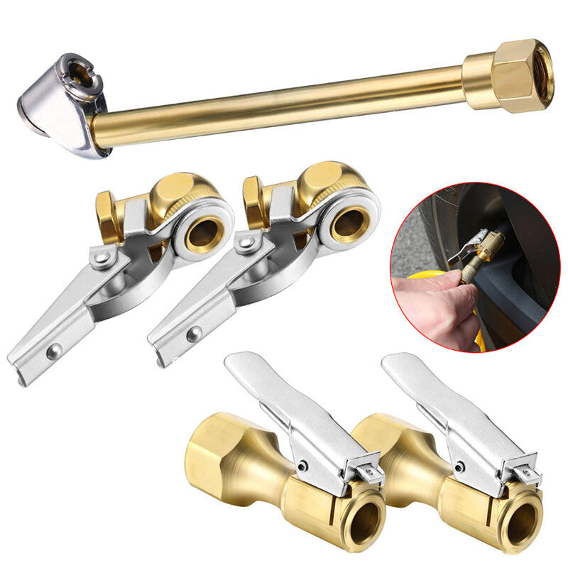 5-Piece Cylinder Opening Gold Brass Clamp Closed Straight Clamp Kit 1/4 Inch - n