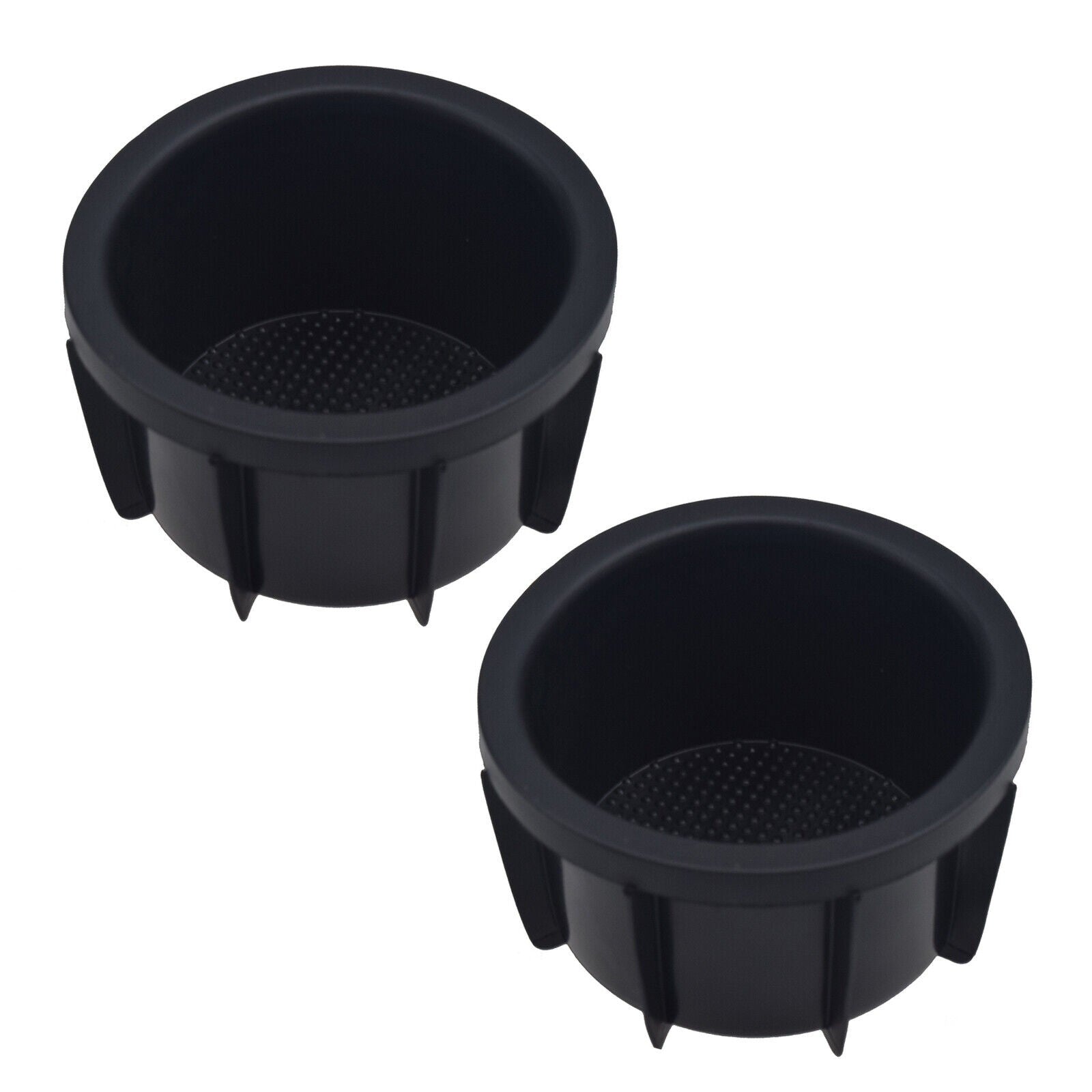 2Pcs Console Box Cup Holder Insert Black for Toyota Rav4 2006-2012 55618-42040 Q