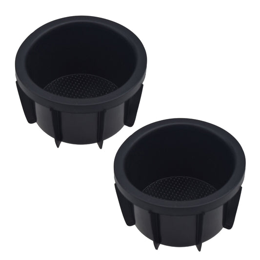 2Pcs Console Box Cup Holder Insert Black for Toyota Rav4 2006-2012 55618-42040 Q